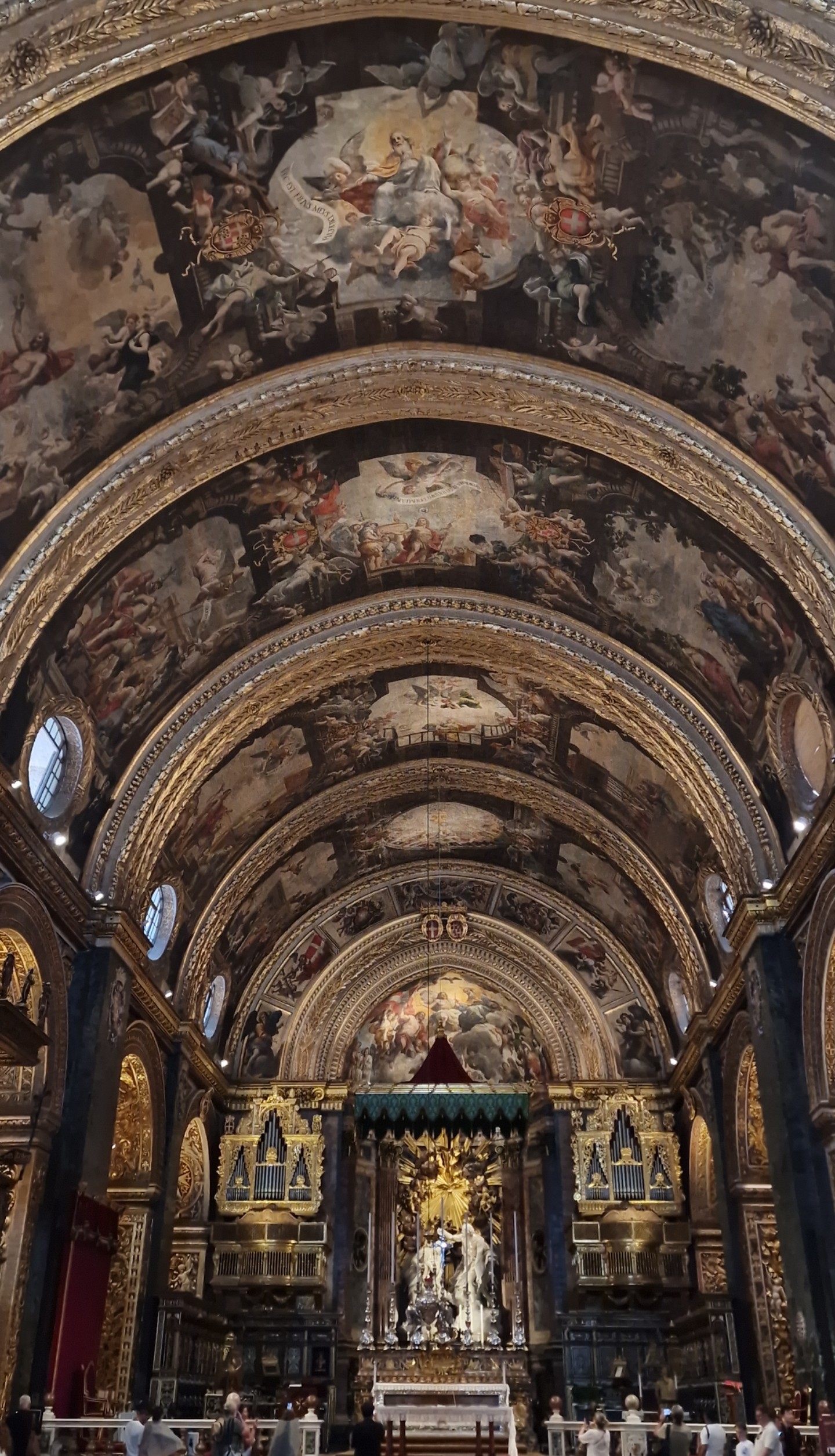 Painted ceiling of a cathedral