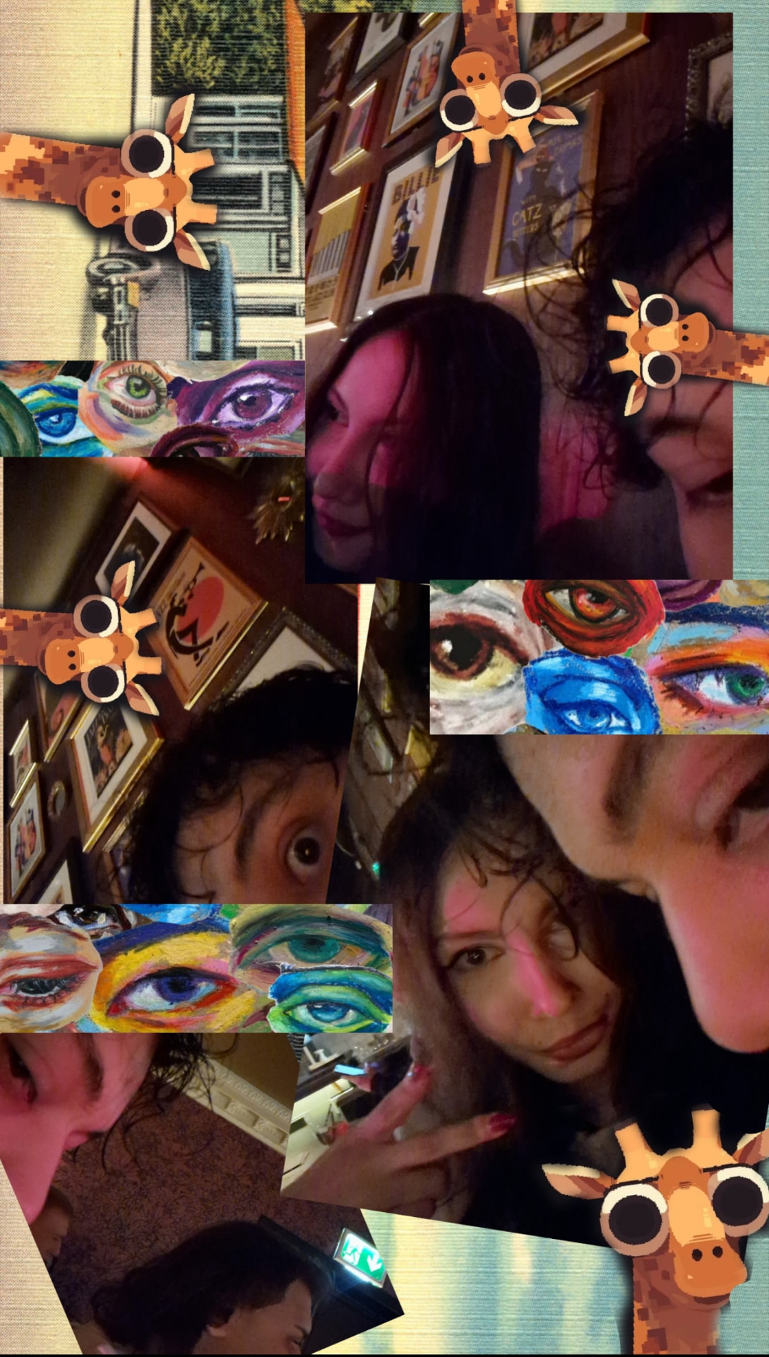 Colourful creative photo collage